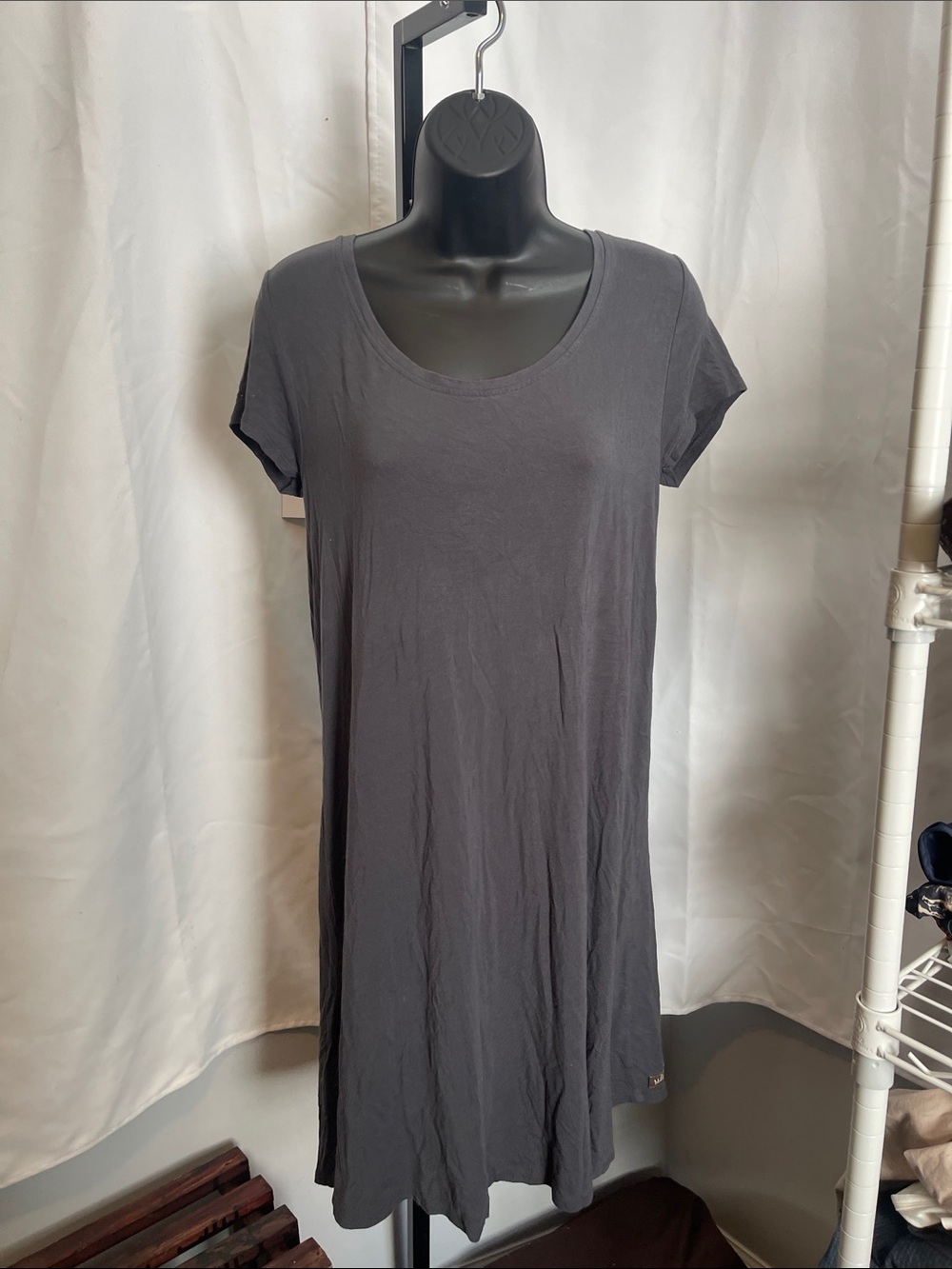 Matilda Jane Charcoal Scoop-Neck Midi Dress